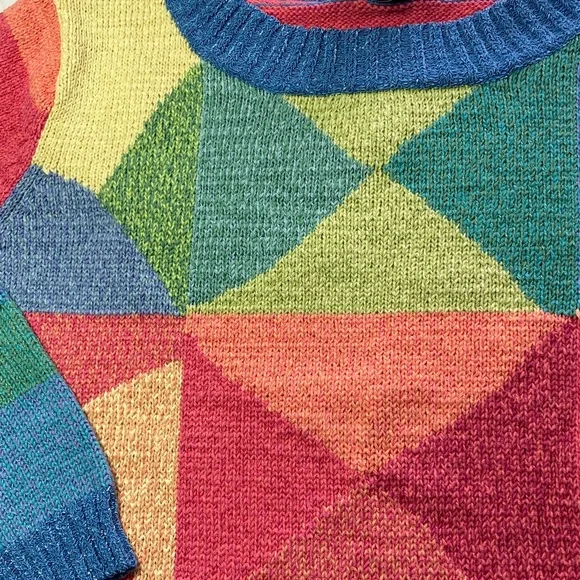 Talbots Multicolor Geometric Sweater - Picture 4 of 7